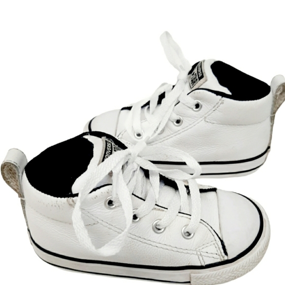 Converse Shoes | Converse White Leather High Tops | Poshmark
